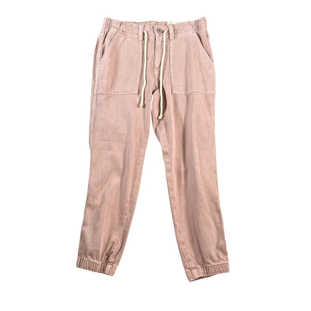 American Eagle Tomgirl Jogger Pants Womens Size 4 Short Pink Low Rise Stretch